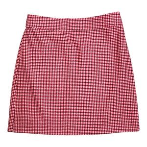 Pink Houndstooth Women's Skirt